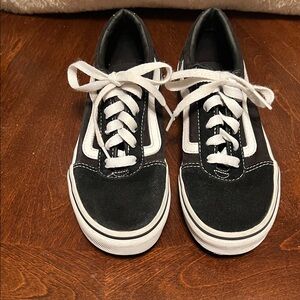 Vans Kids Black and White Sneakers